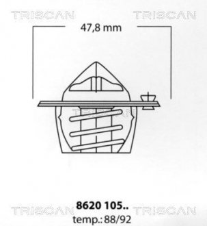 Термостат системи охолодження TRISCAN 862010592 (фото 1)