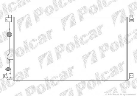 Радіатор Renault Master II 2.5 dCi 03- Polcar 604208A1 (фото 1)