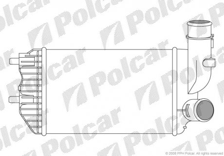 Радіатор повітря (Інтеркулер) Polcar 5702J8-1 (фото 1)