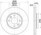 Тормозной диск пер. Clio/Kangoo/Lodgy/Captur/Dokker/Zoe/Lodgy/Citan W415 12- (PRO) HELLA 8DD355118-491 (фото 1)