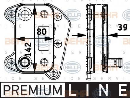 Радіатор масла MB W210/W211/SPRINTER/VITO 2.0-2.7 98- (Premium Line! OE) BEHR 8MO376726-321