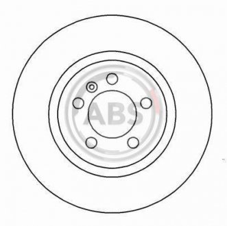 Тормозной диск пер. Jetta/Vento/Golf/Passat/Corrado/Toledo 91-99 A.B.S. 16080