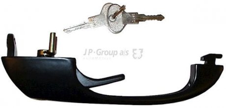 Ручка передней двери наружная T3 -92 Л/Пр (+вставка замка/ключ) JP GROUP 1187100200 (фото 1)
