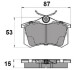 Тормозные колодки зад. Caddy III/IV/Passat/Audi A4/A6 (Lucas) NATIONAL NP2037 (фото 1)