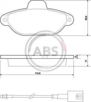 Гальмівні колодки перед. Logan 05-/Megane 96-03/Clio 91-05 A.B.S. 37595