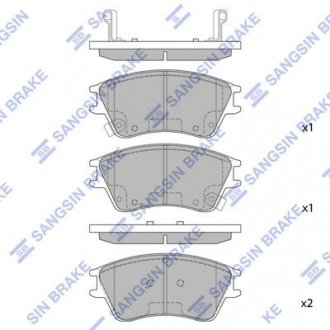 Колодка гальм. HYUNDAI ELANTRA 00-06 передн. Hi-Q (SANGSIN) SP1147