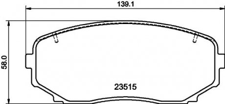 Гальмівні колодки перед. Mazda CX-7/CX-9 07- (sumitomo) HELLA 8DB355032-941