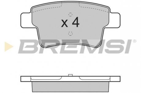 Гальмівні колодки зад. Citroen C4 Picasso 06- (Bosch) BREMSI BP3331 (фото 1)