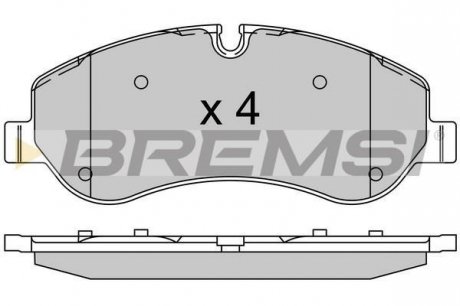 Тормозные колодки перед. Transit (V348) 12- (RWD) BREMSI BP3525