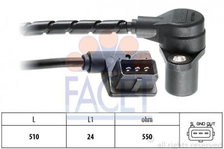 Датчик колінвала BMW 5(E34)/7(E32) 3.0/3.4 78-95 FACET 9.0065