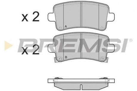 Гальмівні колодки зад. Opel Insignia 08- (TRW) BREMSI BP3379 (фото 1)