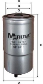 Фильтр топливный Daily 2.8JTD 99-/3.0JTD 07- M-FILTER DF 3510