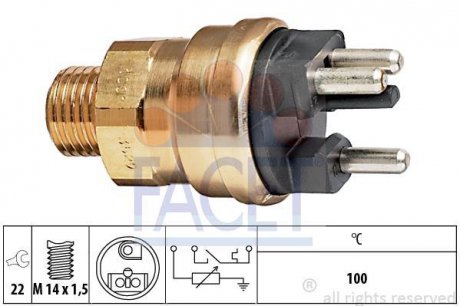 Датчик температуры W124/201 M102 (3 конт.) FACET 7.3529