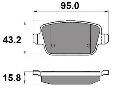 Гальмівні колодки зад. Kuga 08-/Mondeo 07- NATIONAL NP2045