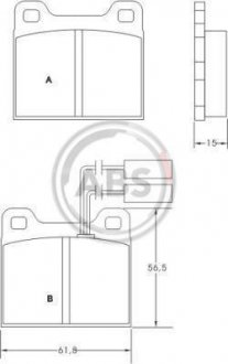 Колодки тормозные Audi 75/80/100 (77-95) A.B.S. 36005