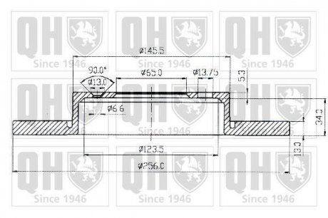 Гальмiвнi диски Quinton Hazell BDC3713