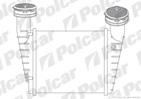 Радіатор повітря (Інтеркулер) Polcar 9548J8-5