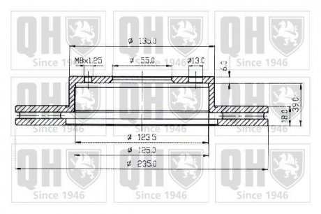 Гальмiвнi диски Quinton Hazell BDC3960