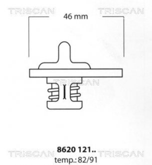 Термостат системи охолодження TRISCAN 862012191