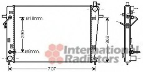 Радиатор охлаждения TUCSON/SPORT.3 20CRDi AT VAN WEZEL 82002203 (фото 1)