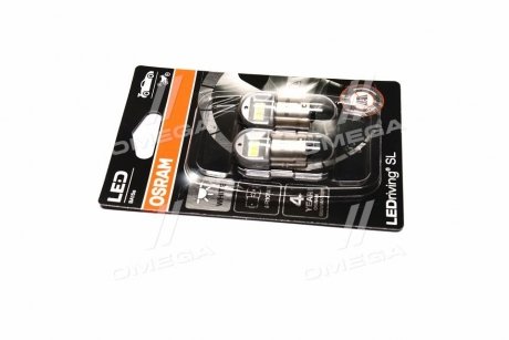 Лампа світлодіодна LED R10W 12V 10W ВА15s LEDriving SL 6000K (компл.2шт) (вир-во) OSRAM 5008DWP-02B