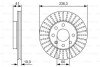 Гальмівний диск OPEL/DAEWOO Astra/Combo/Corsa/Kadett/Vectra/Lanos \'\'F PR2 BOSCH 0986479S98 (фото 1)