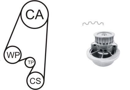 Насос води + комплект зубчатого ремня AIRTEX WPK-167701