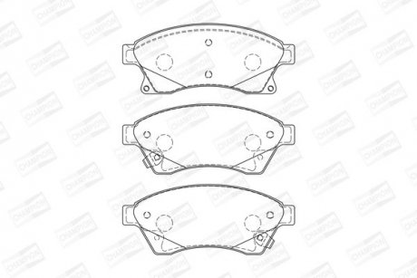 CHEVROLET Тормозные колодки передн.Aveo,Cruze,Opel Astra J 09- (&quot;15&quot;) CHAMPION 573332CH