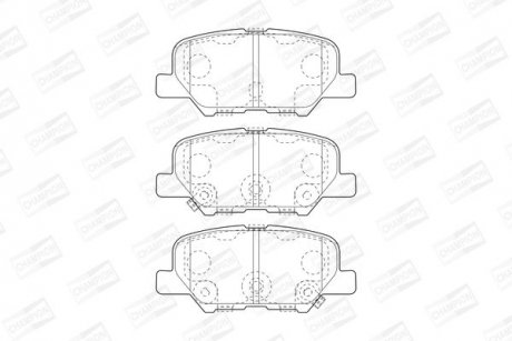 MITSUBISHI Колодки торм.задние Outlander 12-, ASX, CITROEN C4 Aircross, MAZDA 6 CHAMPION 573442CH