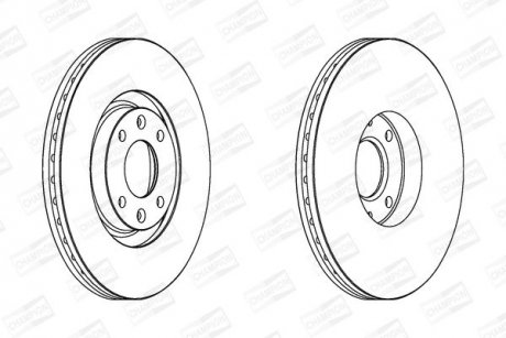 CITROEN Диск тормозной передн.C4 2.0i,2.0HDI,Grand C4 Picasso 1.6,2.0 (302*26) CHAMPION 562267CH