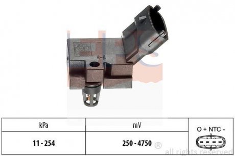 VOLVO Датчик давления в впускном коллекторе C30/70,S40/60/80,V70,XC70 2.0/2.5 98- EPS 1.993.078