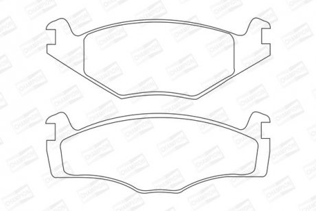 VW Тормозные колодки передн.Golf I,II,III,Jetta -92, Passat -88 (19.7mm) CHAMPION 571317CH