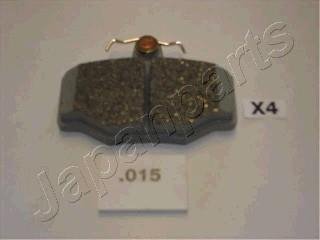 Гальмівні колодки, дискове гальмо (набір) JAPANPARTS PP-015AF