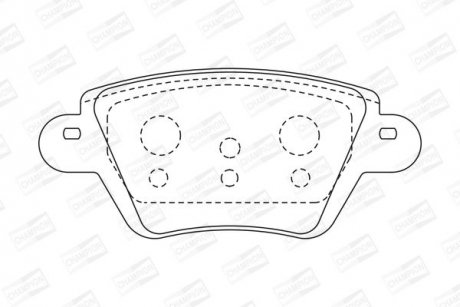FORD Тормозные колодки задн.Mondeo 00-,Kangoo 01-,Jaguar X-Type CHAMPION 573320CH