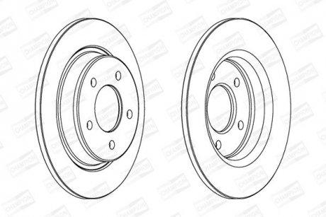 MAZDA Диск тормозной задн.&quot;15&quot; Mazda 3/5 1.8/2.0/2.3 CHAMPION 563043CH