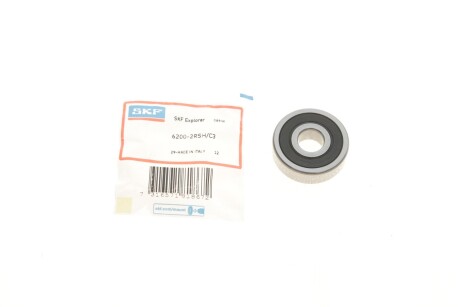 Подшипник шариковый радиальный (10х30х9) SKF 6200-2RSH/C3