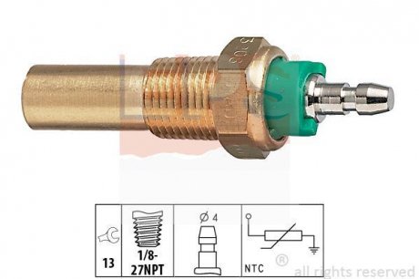 LANDEROVER Датчик температуры воды Range Rover -02,Discovery -98 EPS 1.830.208 (фото 1)