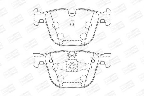 Колодки тормозные дисковые задние BMW 7 serie (08-) CHAMPION 573271CH