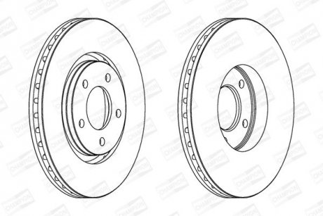 CHRYSLER Диск тормозной передн.&quot;16&quot; Voyager 00 - CHAMPION 562292CH