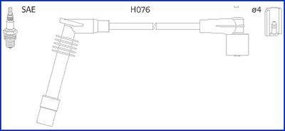 OPEL К-кт высоковольтных проводов Omega B,Vectra B 2.0 94- HITACHI 134251