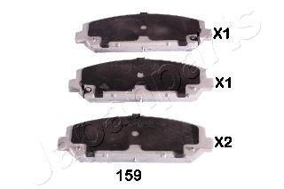 Колодки гальмівні INFINITI P. QX56 12- JAPANPARTS PA-159AF