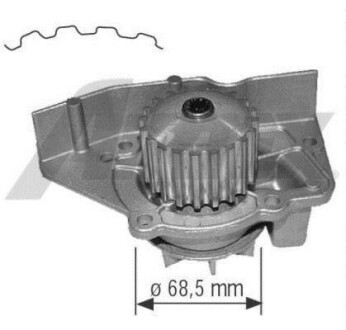 CITROEN Помпа воды XANTIA 93-,ZX,Peugeot 406,605 2.0 16V AIRTEX 1563