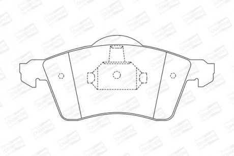 Колодки тормозные дисковые передние VW Caravelle, transporter T4 CHAM CHAMPION 571934CH