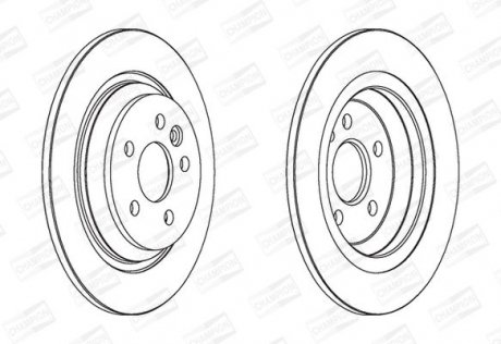 VOLVO Диск тормозной задн.S60 II,80 II,V60,XC70 06- CHAMPION 562741CH