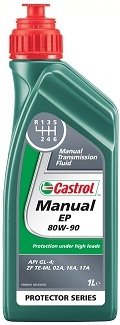 Масло трансмисс. Manual EP 80W-90 (Канистра 1л) CASTROL EB-MEP809-12X1L (фото 1)