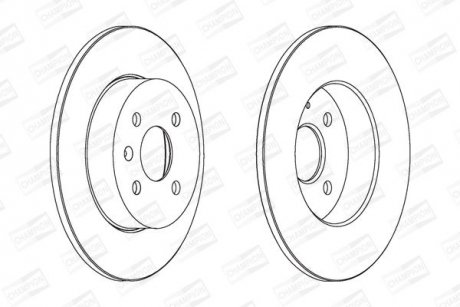 OPEL Диск тормозной задн. Astra H,Combo,Meriva CHAMPION 562254CH