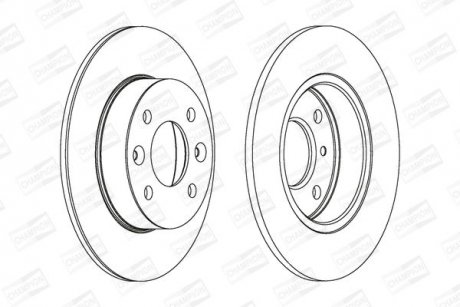 RENAULT Диск тормозной передний R 5911 238X8 CHAMPION 561257CH