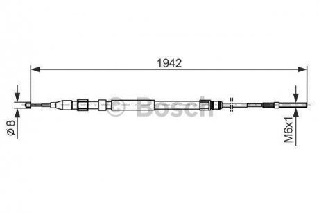Трос стояночного тормоза BOSCH 1987477820 (фото 1)