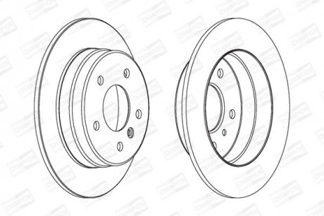 DB Диск тормозной задн.Vaneo 01-,W168 97- CHAMPION 562149CH