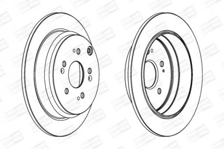 Диск тормозной задний (цена за 2шт.) Honda CR-V CHAMPION 562884CH